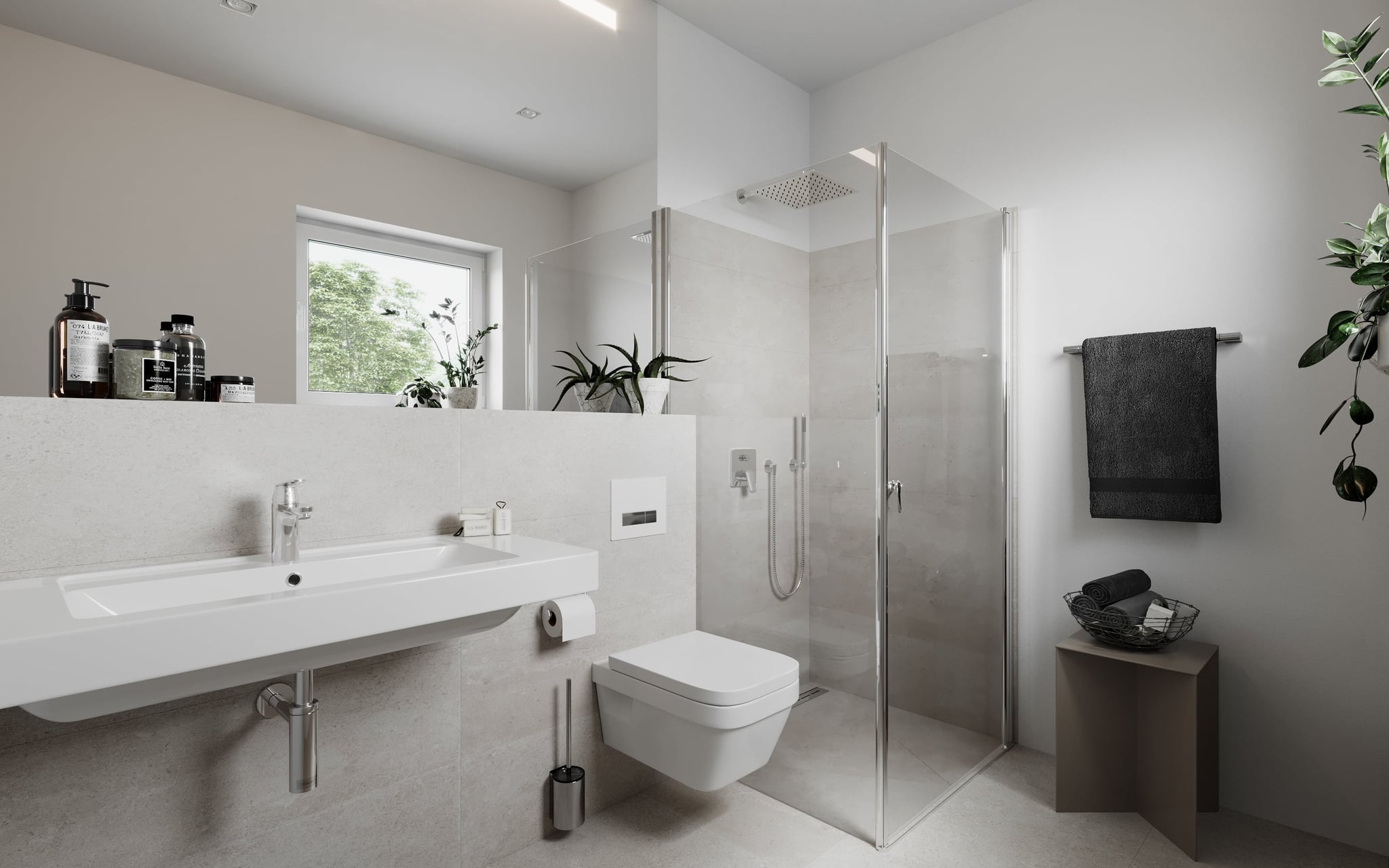 3D Interior Visualization of the bathroom in townhouse in Norderstedt Germany 3D Interior Visualization of the bathroom in townhouse in Norderstedt Germany