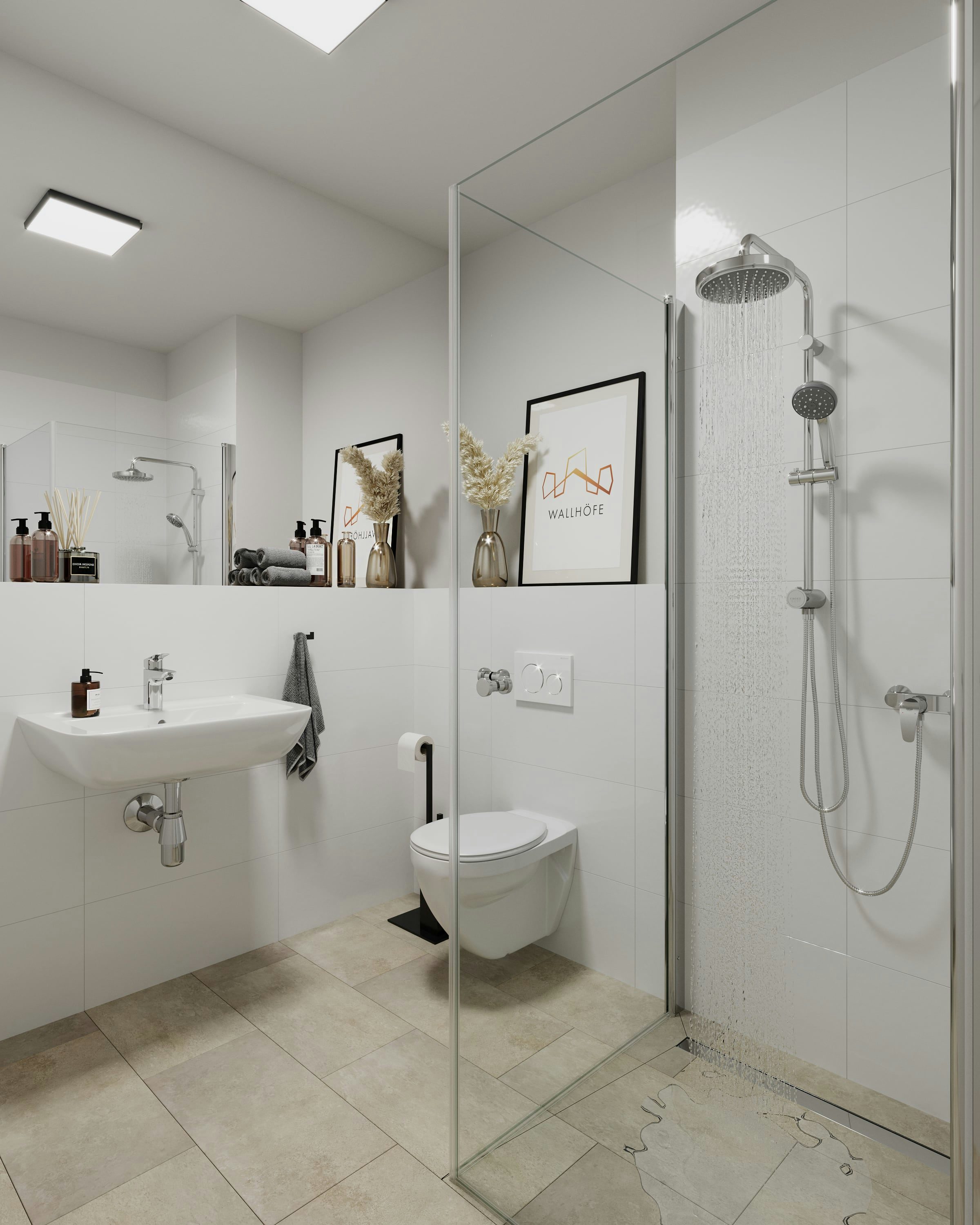 3D interior visualization bathroom Ratingen Germany