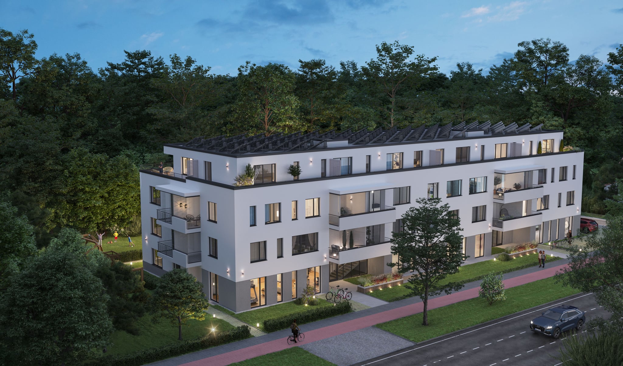 3D Visualization of new built multi family house in Frohmestraße Hamburg Germany 3D Visualization of new built multi family house in Frohmestraße Hamburg Germany
