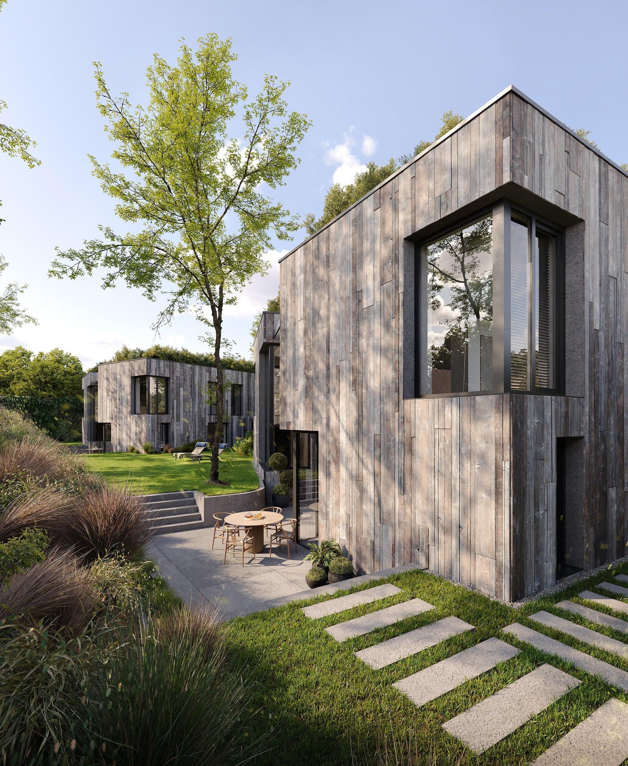 3D Architectural Visualization of luxury house with terrace in nature Berlin, Germany 3D Architectural Visualization of luxury house with terrace in nature Berlin, Germany
