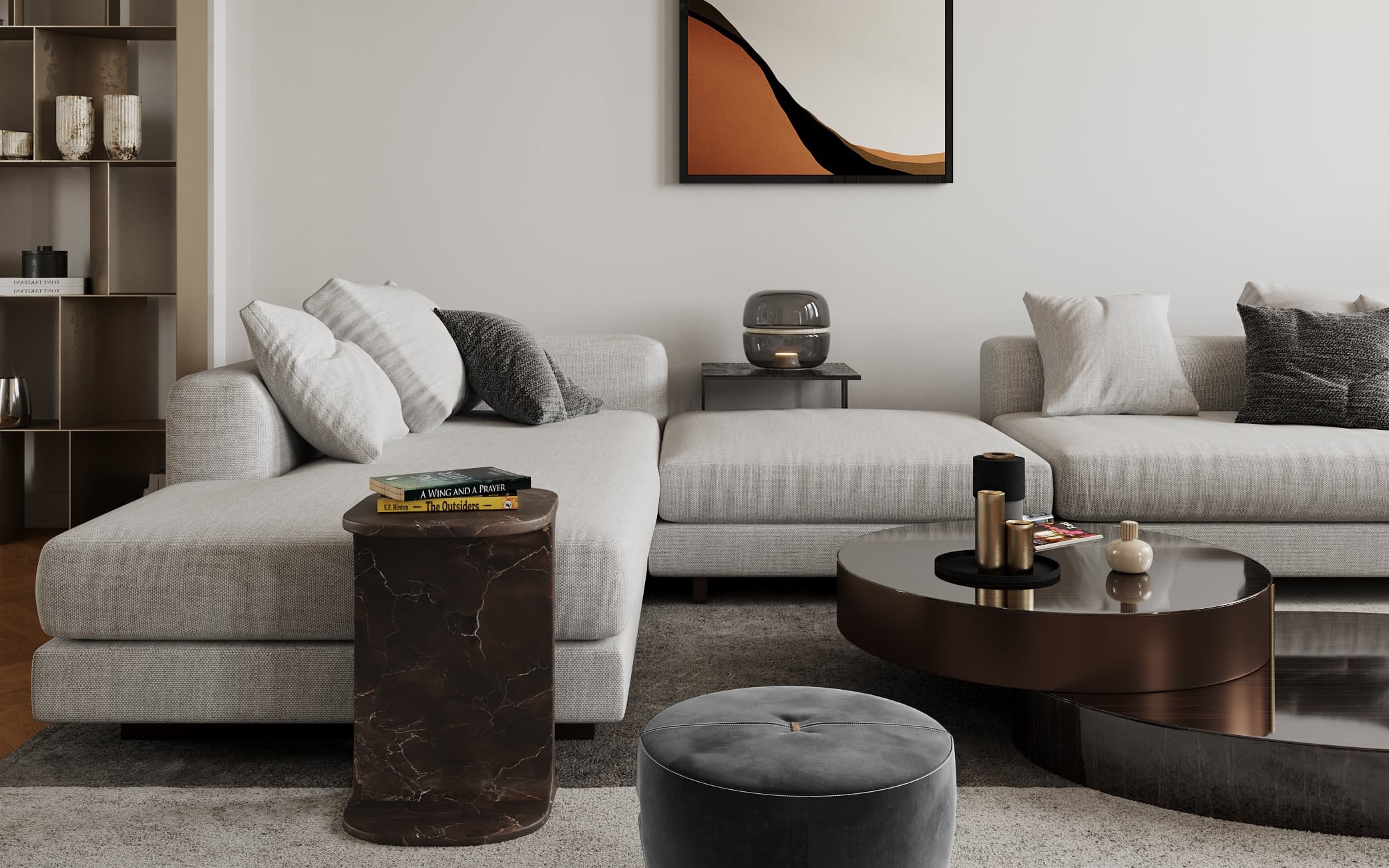 3D Interior Visualization of the living room in renovated historical apartment in Fliederstrasse, Hamburg 3D Interior Visualization of the living room in renovated historical apartment in Fliederstrasse, Hamburg