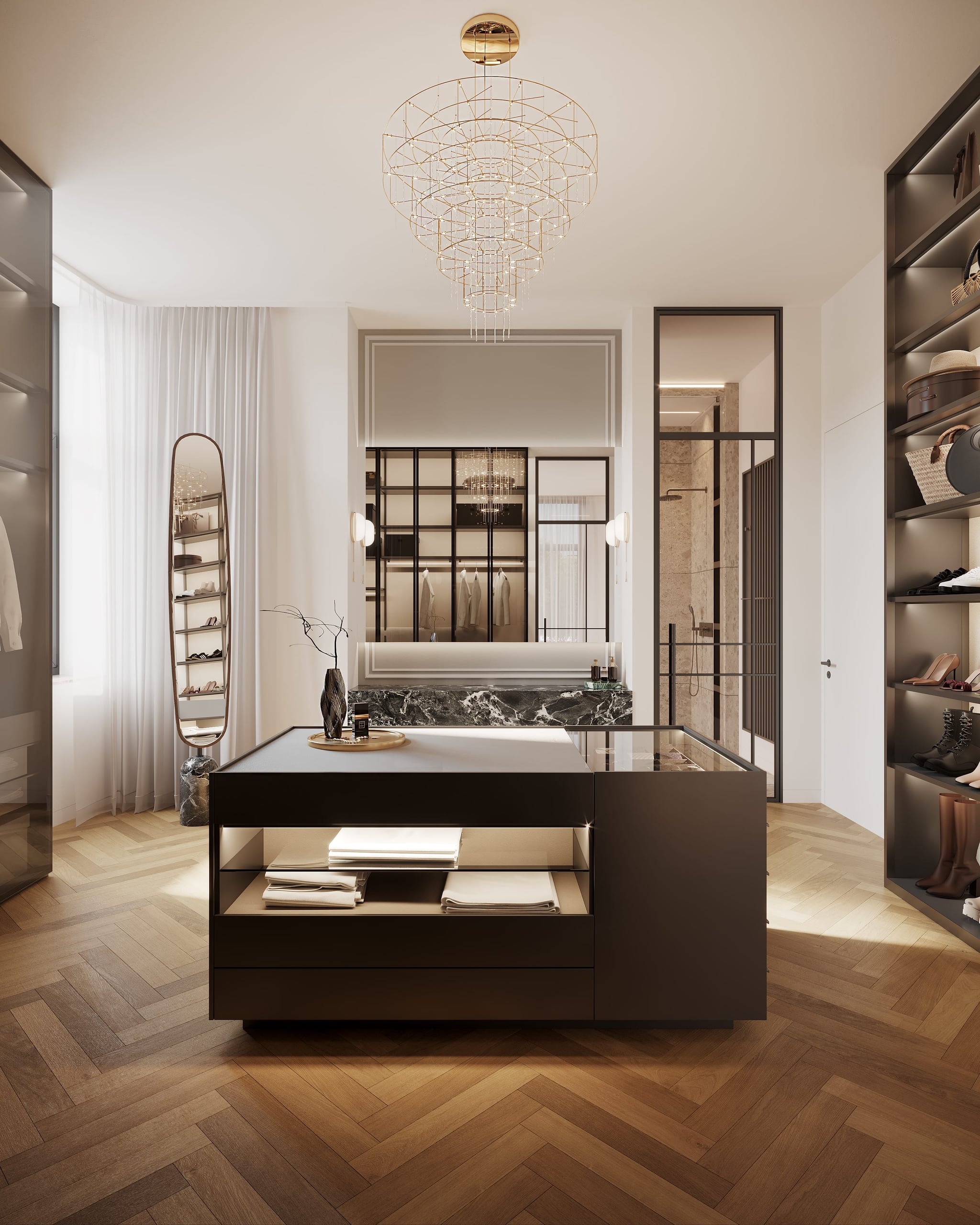 3D rendering of a living room interior in the Kreuzgasse multifamily housing project, featuring modern furnishings and large windows with natural light. 3D rendering of a living room interior in the Kreuzgasse multifamily housing project, featuring modern furnishings and large windows with natural light.