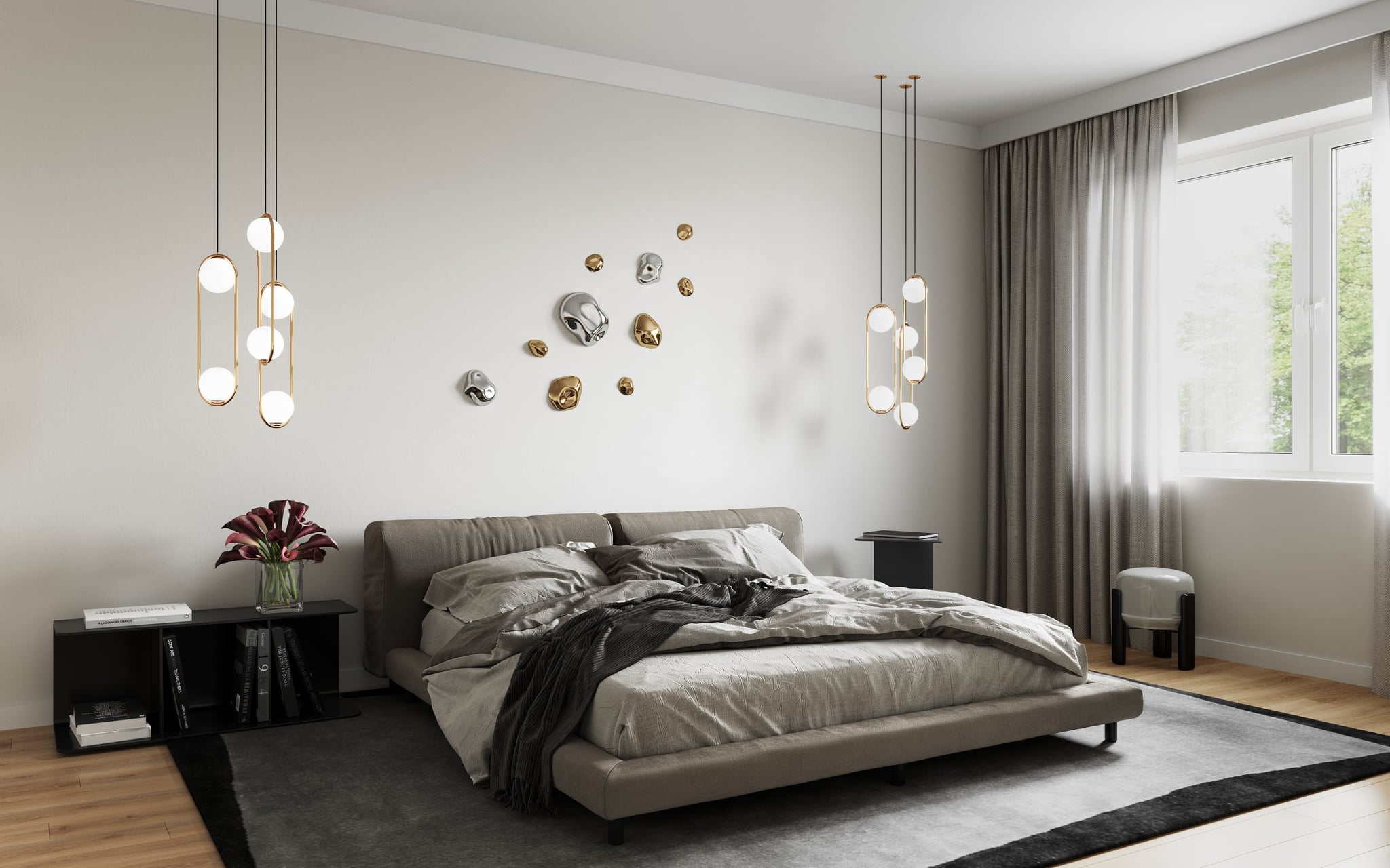 3D Visualization of master bedroom in townhouse in Norderstedt Germany 3D Visualization of master bedroom in townhouse in Norderstedt Germany