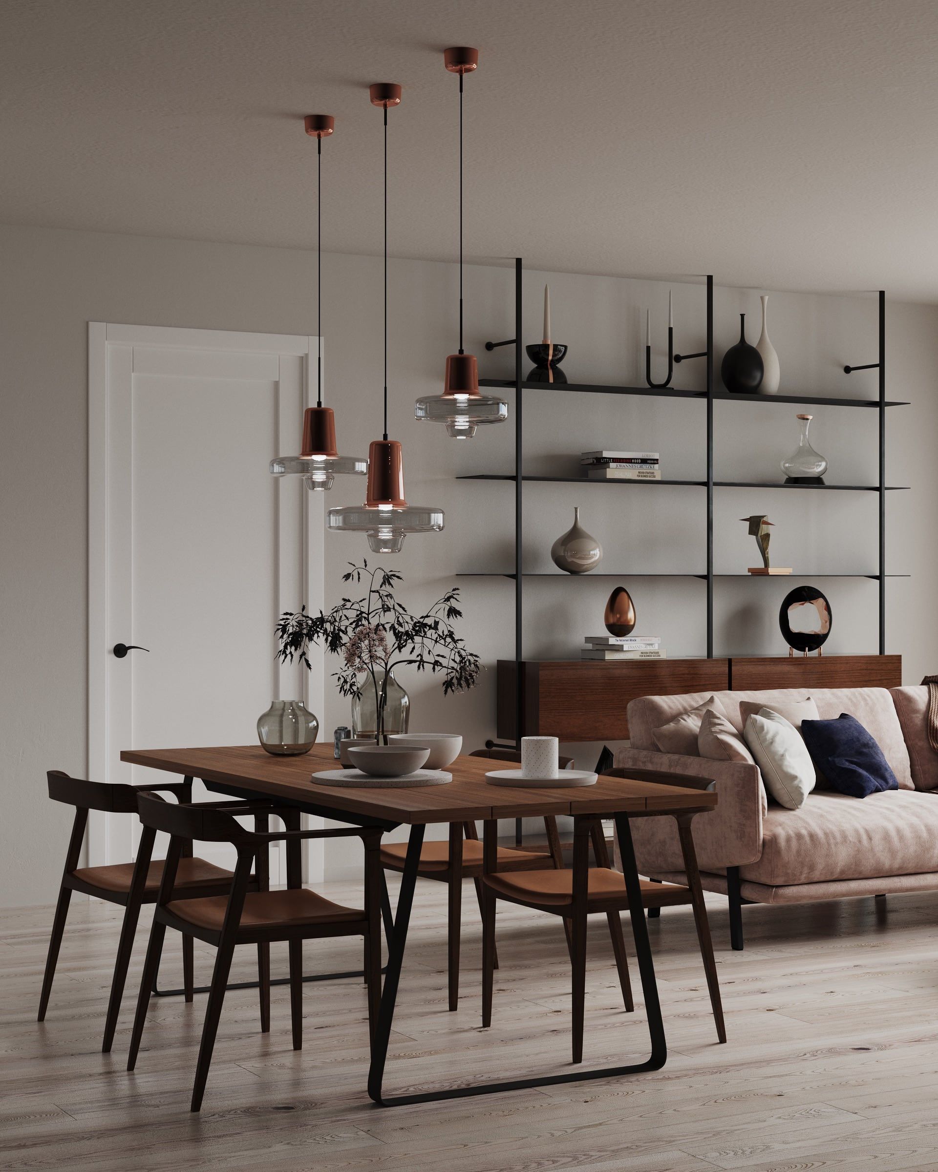 3D Visualisierung eines Essbereichs mit Wohnzimmer am Berliner Alexanderplatz, Deutschland 3D Visualisierung eines Essbereichs mit Wohnzimmer am Berliner Alexanderplatz, Deutschland