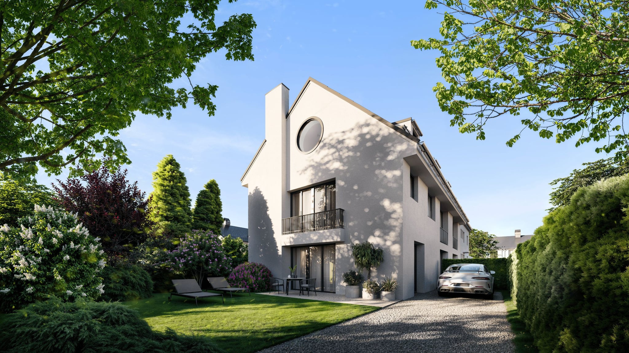 Exterior visualization of the Pembaursrasse project in Munich, showcasing modern residential architecture and green landscaping. Exterior visualization of the Pembaursrasse project in Munich, showcasing modern residential architecture and green landscaping.