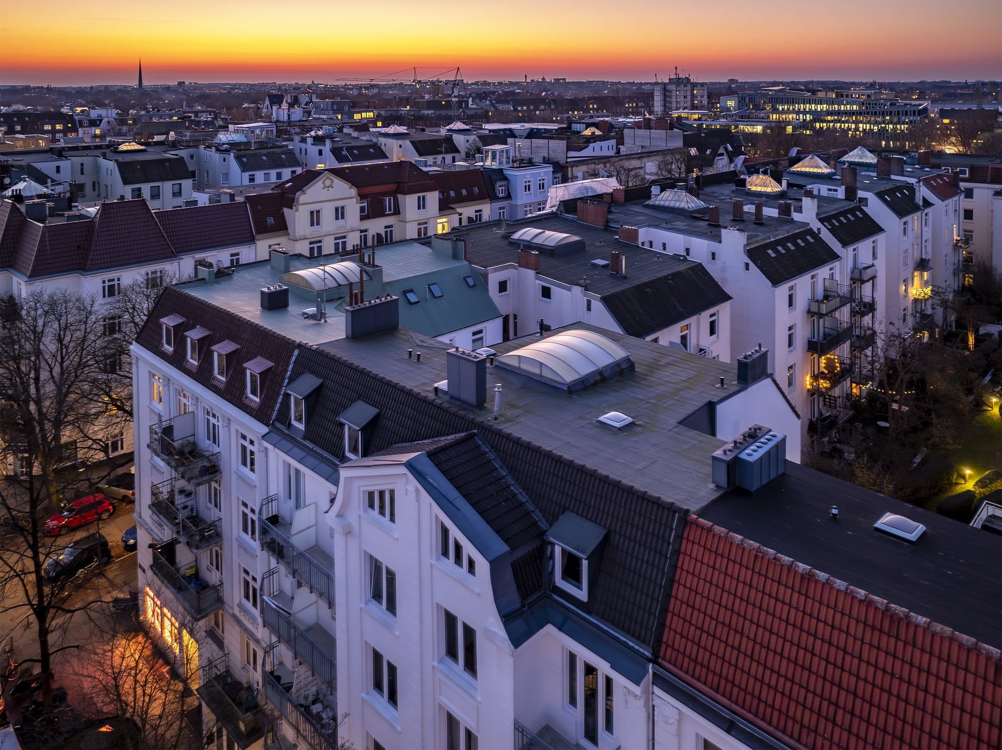 3D Visualization of the rooftop on the historical building in Winterhude Hamburg Germany 3D Visualization of the rooftop on the historical building in Winterhude Hamburg Germany