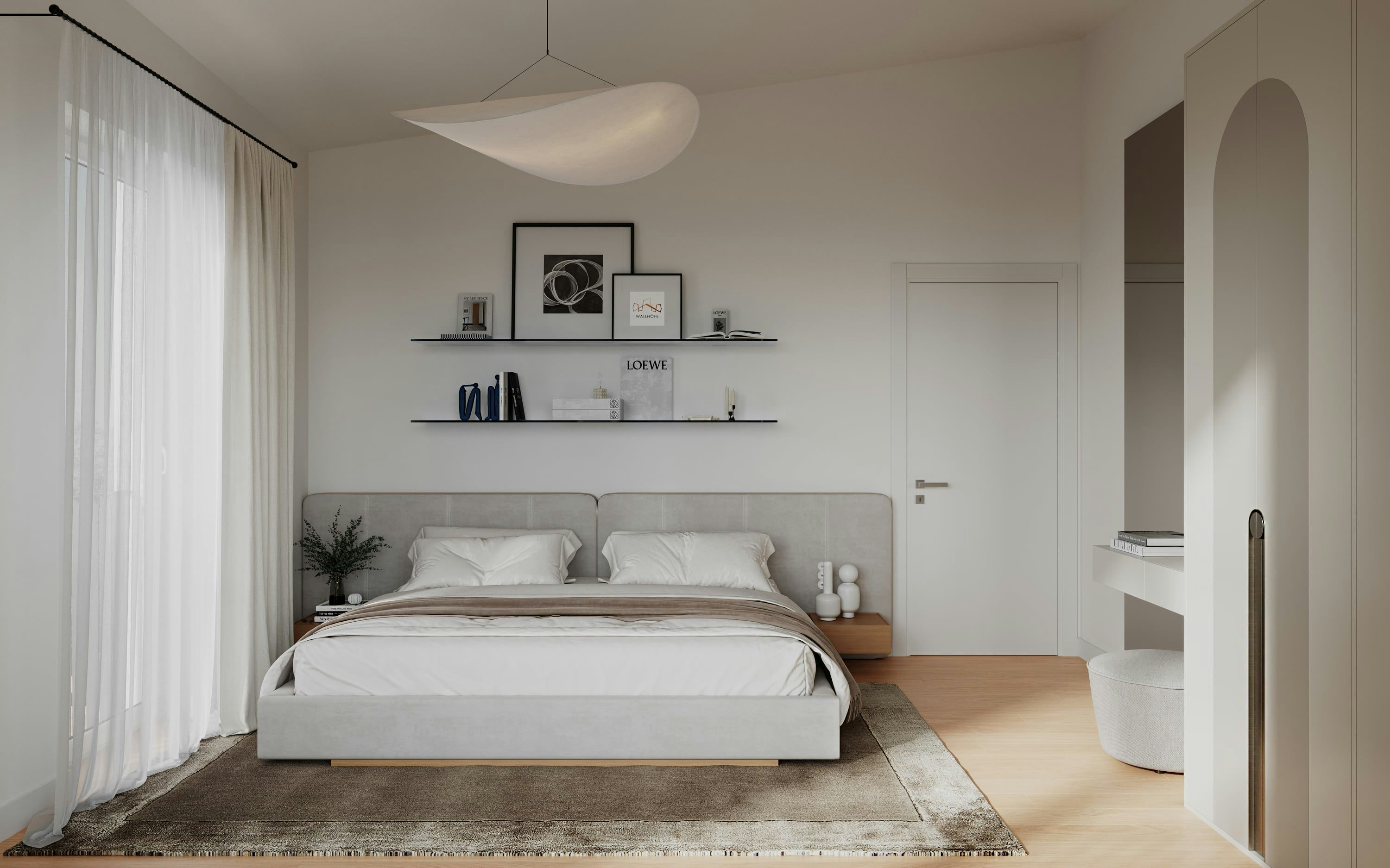 3D Interior visualization master bedroom Ratingen Germany